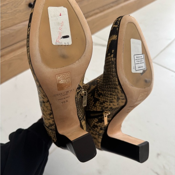 Jimmy Choo Snake Print Ankle Boots size 40.5 - Picture 4 of 5